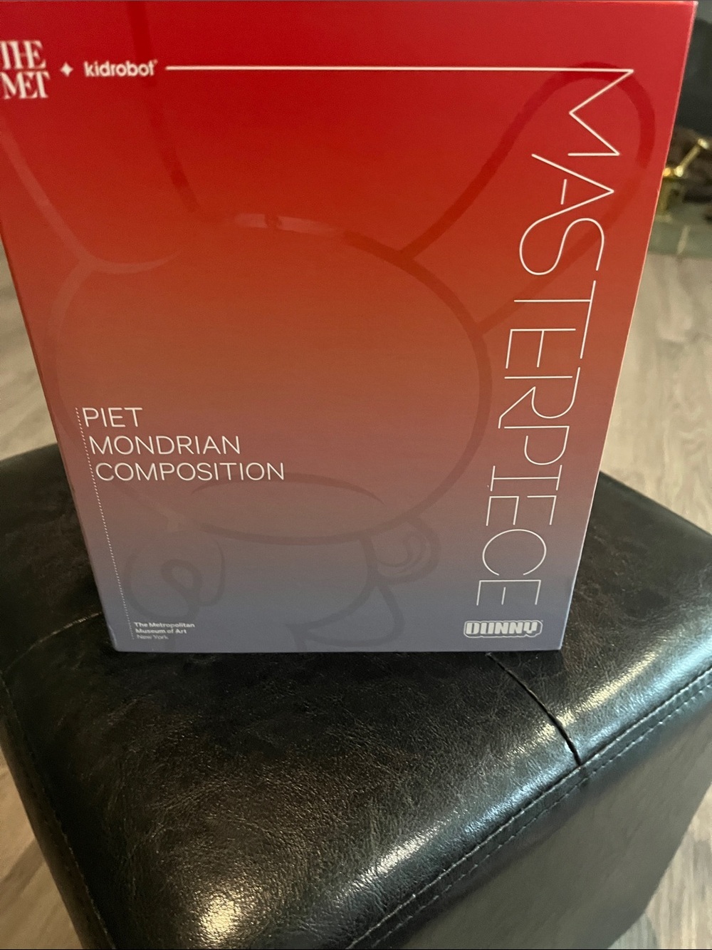 Kidrobot Masterpiece Piet Mondrian Composition Art Box - Red/Gray